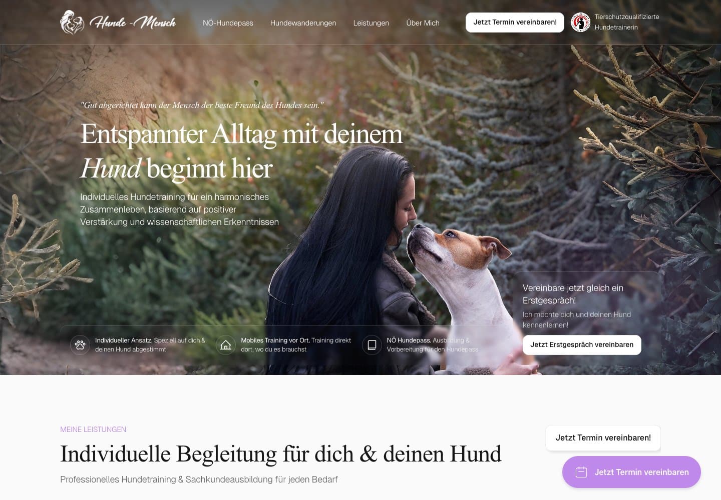 Website von Hunde & Mensch