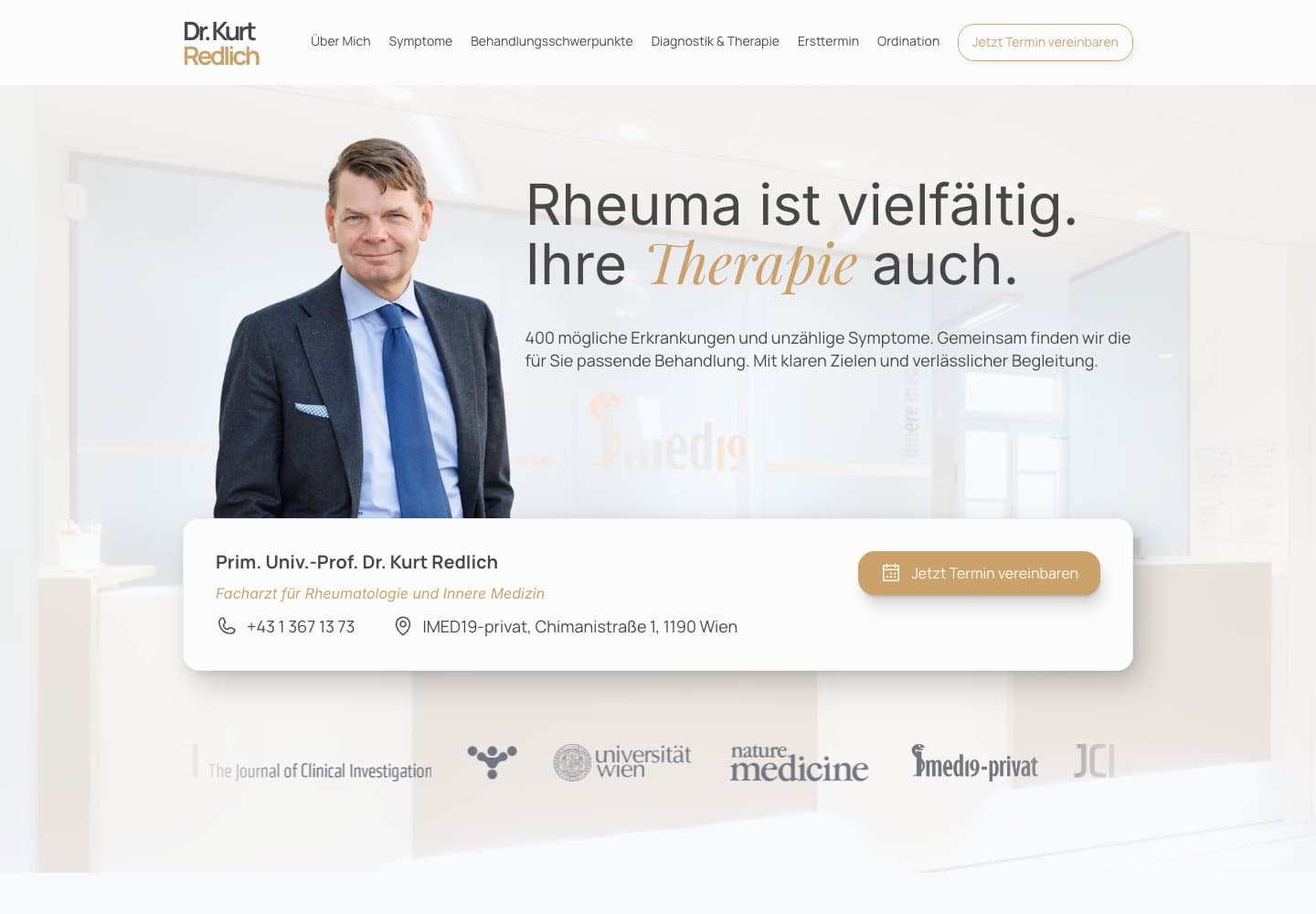 Website von Univ.-Prof. Dr. Kurt Redlich